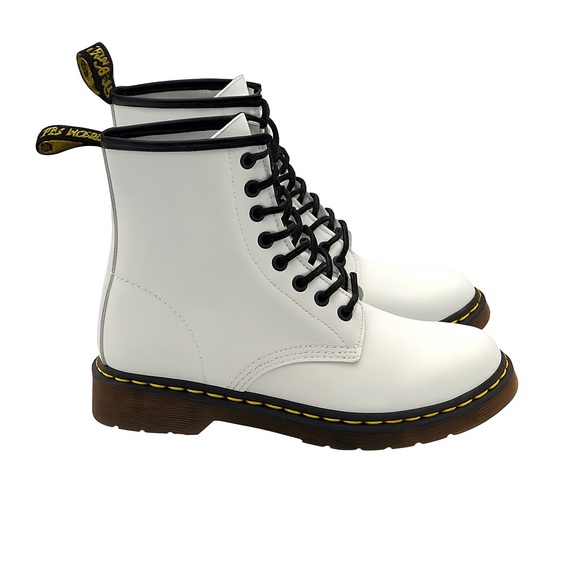 Dr Martens 1460 White Smooth Leather Combat Boots Unisex Womens 9 NWOT Size EU40 - Picture 2 of 11